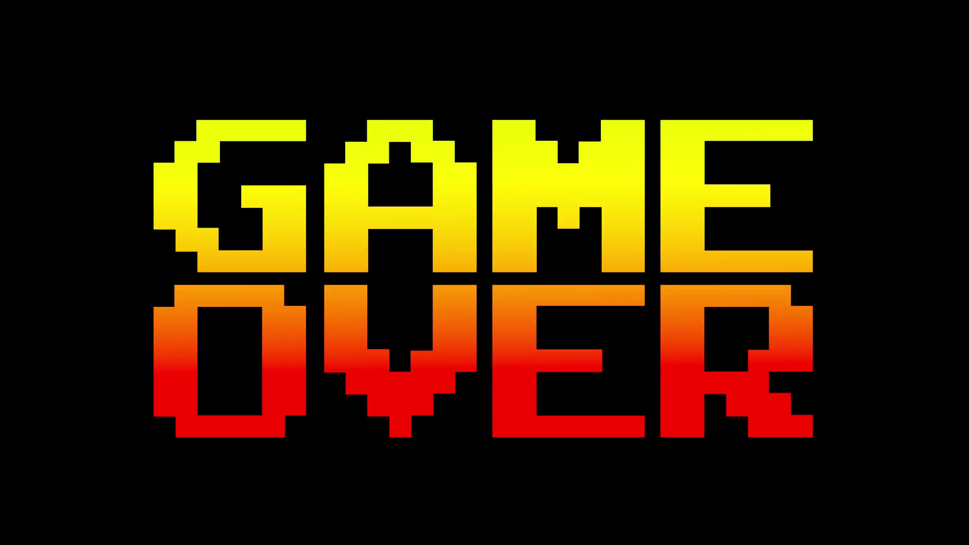 Videoblocks Game Over 8 Bit Funky A Funky Colorful 4k Game Over Screen